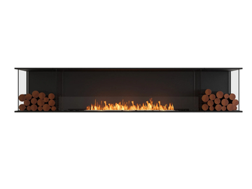 FLEX 104BY.BX2 - Bioethanol steel Fireplace insert with Panoramic Glass by EcoSmart Fire - view 3
